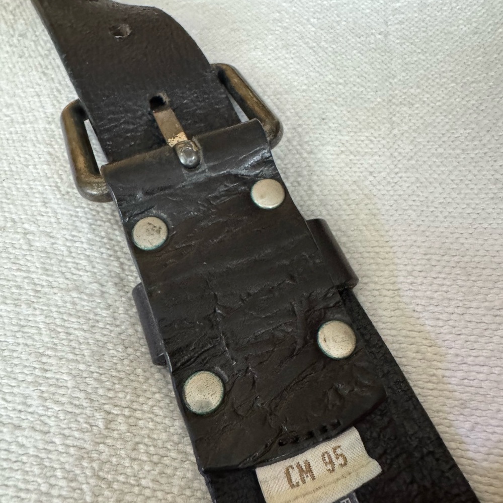Diesel Textured Black Leather Belt - Picture 4 of 4